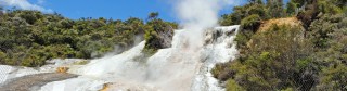 Colourful silica terraces described by Lonely Planet