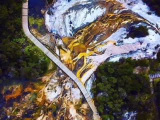 Birds eye view of Orakei Korako