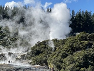 View of the Silica Terraces at Orakei Korako